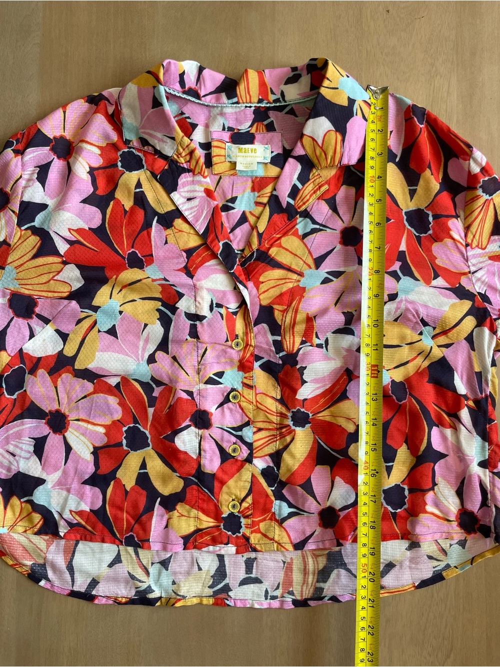 Anthropologie Maeve Floral Cropped Button-Down Shirt - Picture 12 of 14